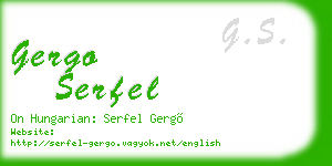 gergo serfel business card
